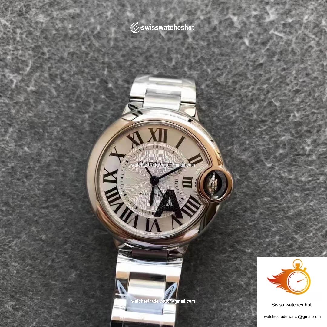 Ballon Bleu De Cartier 33MM W6920071 V6 Factory White Dial 6
