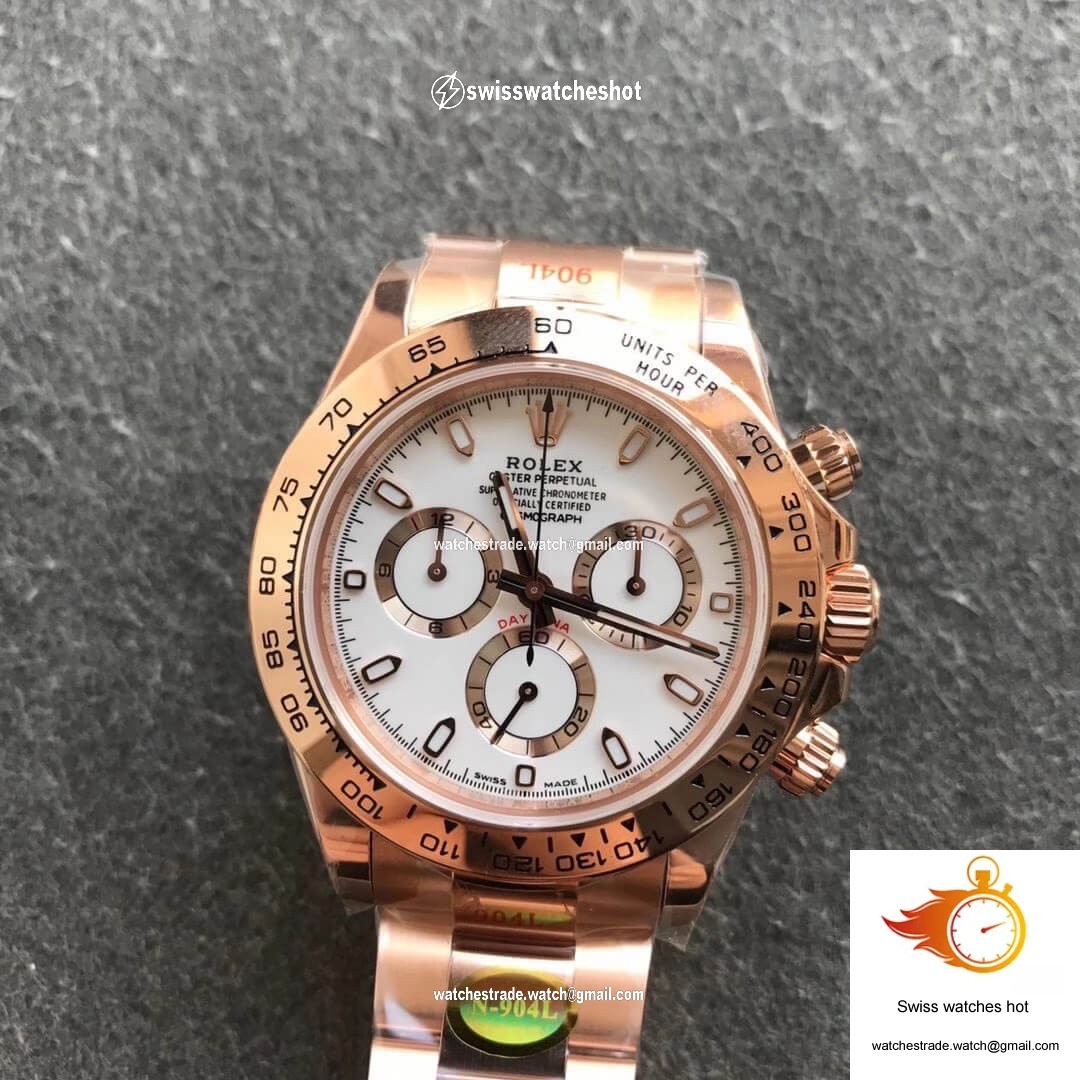 Rolex Daytona m116505-0010 Noob Factory White Dial 6