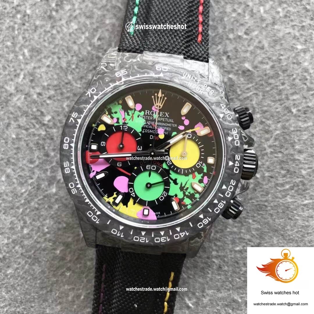 Rolex Daytona Cosmograph Carbon Fiber Diw Customized Version Noob Factory Color Dial 6