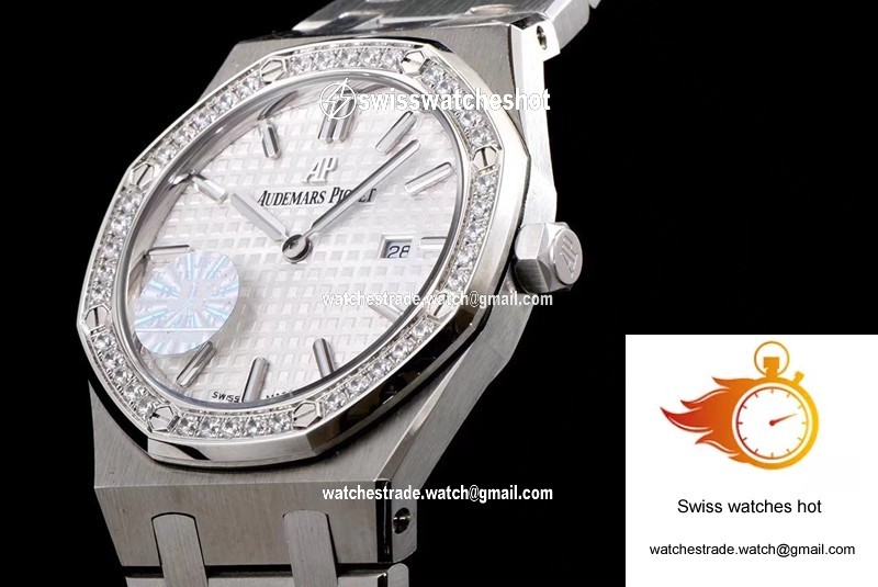 Audemars Piguet Royal Oak Quartz 67651ST.ZZ.1261ST.01 JF Factory White Dial 6