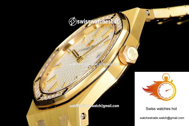 Audemars Piguet Royal Oak Quartz 67651BA.ZZ.1261BA.01 JF Factory Yellow Gold Diamond 6