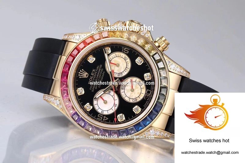 Rolex Daytona 116598RBOW BL Factory Yellow Gold 6