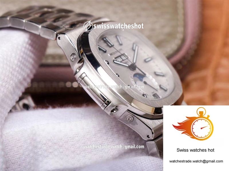 PF Factory Patek Philippe Nautilus 5726/1A-010 Moonphase Silver White Dial 6