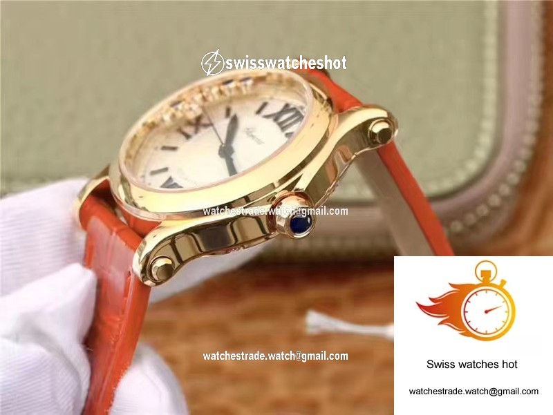 Chopard Happy Sport 274808 Rose Gold Diamonds YF Factory White Dial 6