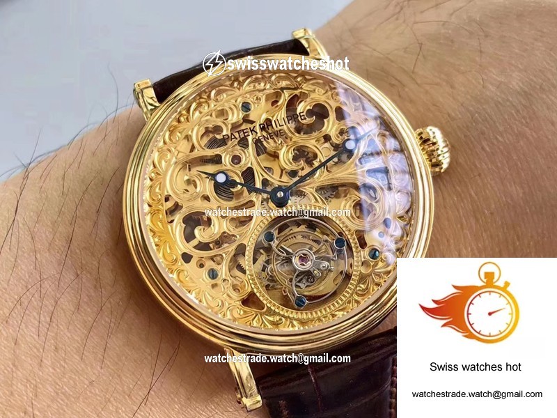 Patek Philippe Tourbillon Yellow Gold Skeleton Dial 6
