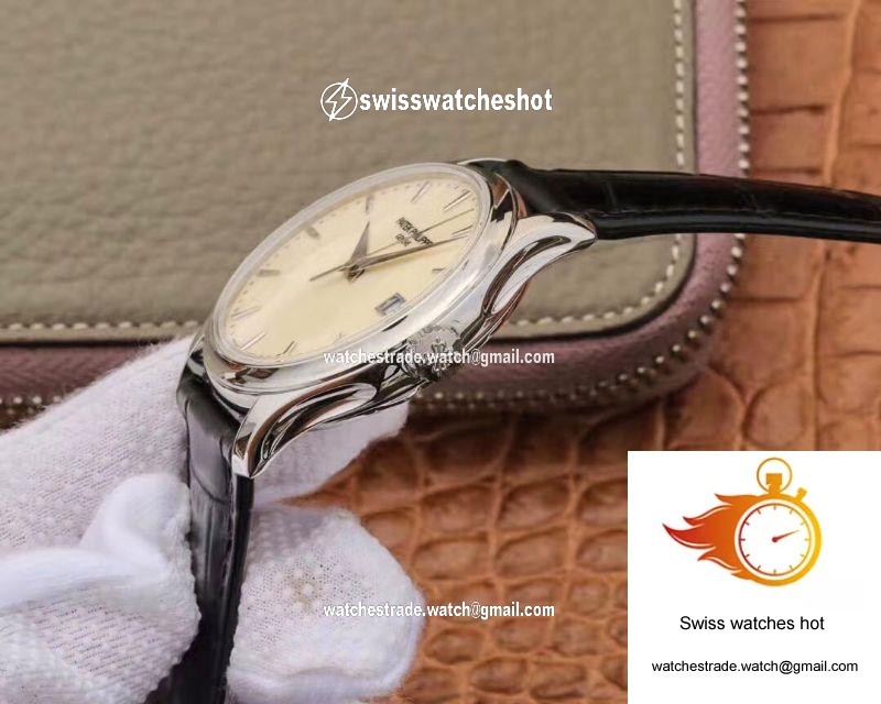 ZF Factory Patek Philippe Calatrava Automatic Date White Dial Watch 5227 Flip Back Version 6