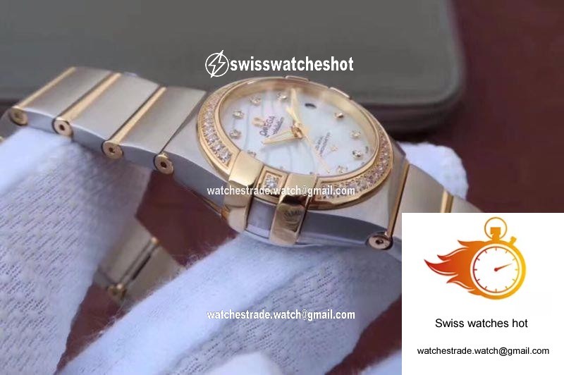 Omega Constellation Double Eagle Lady White Mother-Of-Pearl Dial 27MM 3S Factory 6