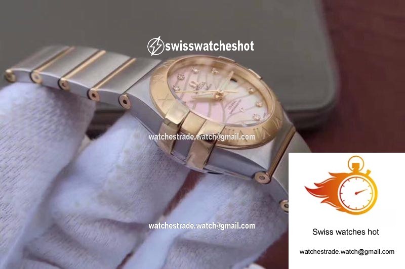 Omega Constellation Double Eagle Lady Yellow Mother-Of-Pearl Dial 27MM 3S Factory 6