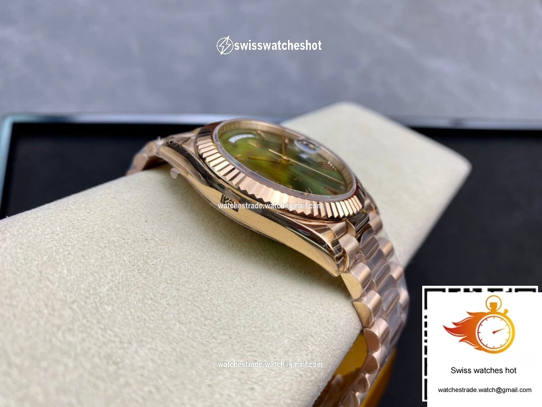 Rolex Day Date 228235 40mm EW Factory Green Dial 6