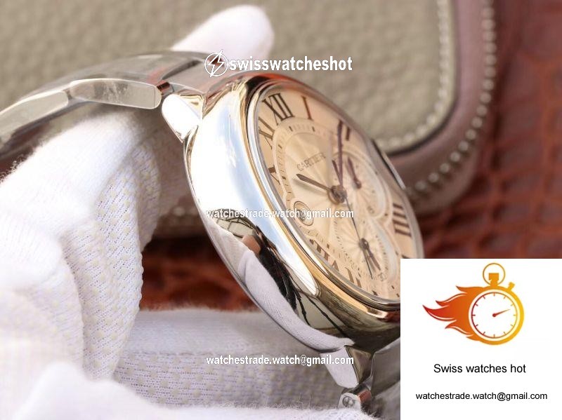 Cartier Ballon Bleu Chronograph W6920076 ZF Factory Silver Dial 6