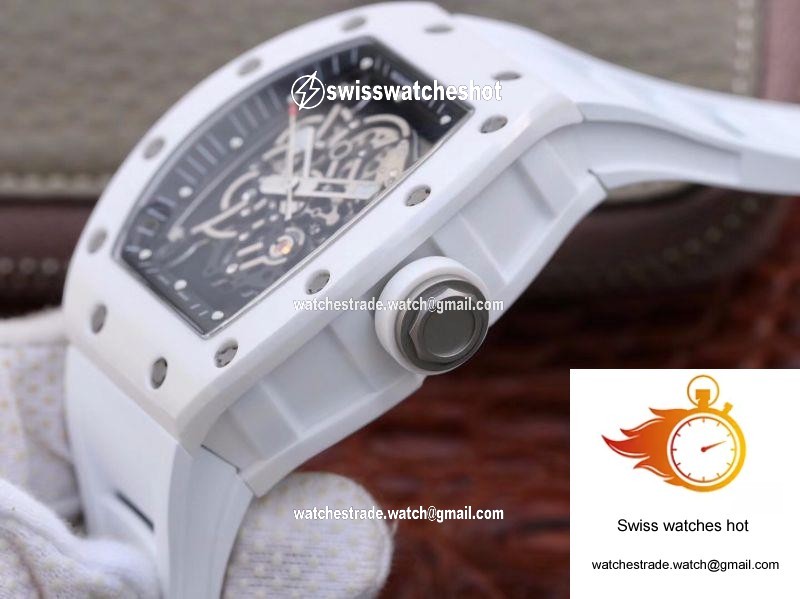 Richard Mille RM055 White Ceramic Skeleton Dial KV Factory V2 6