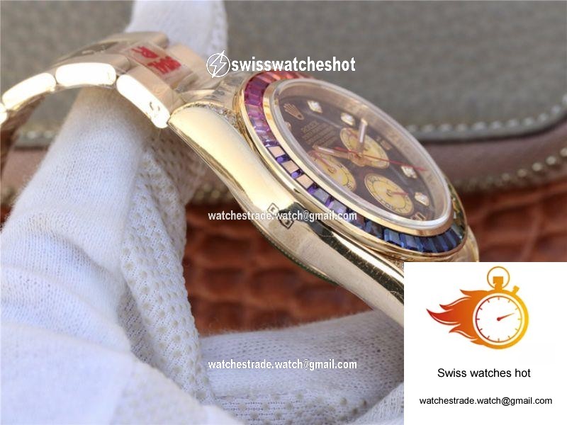 Rolex Daytona Rainbow Cosmograph 116598RBOW BL Factory 7750 movement 6