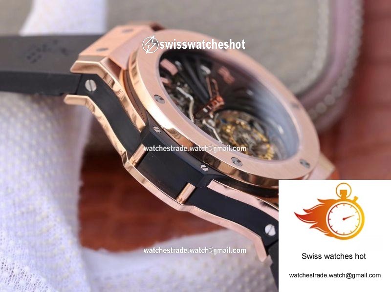 Hublot Big Bang Hollow Tourbillon 18K Rose Gold Skeleton Dial 6