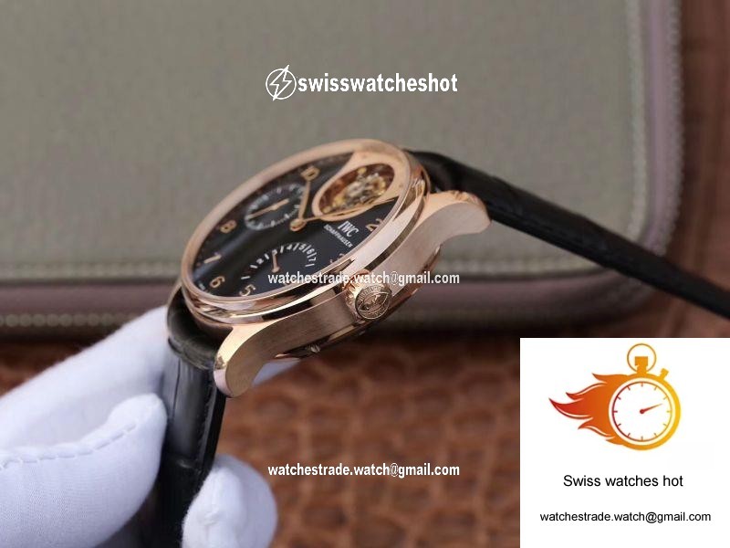 ZF Factory IWC Portuguese Tourbillon IW504210 18K Rose Gold Black Dial 6