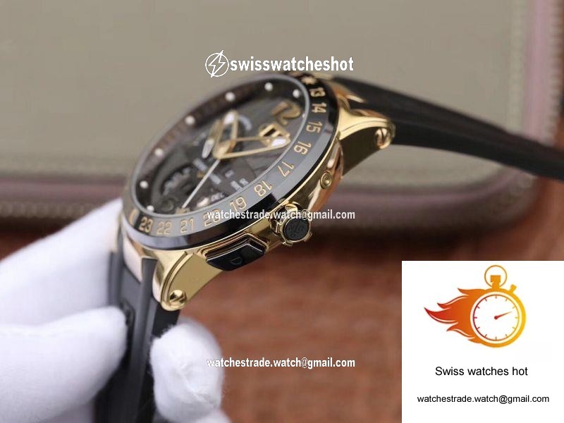 Ulysse Nardin El Toro 322-00-3 18K Yellow Gold Black Dial 6