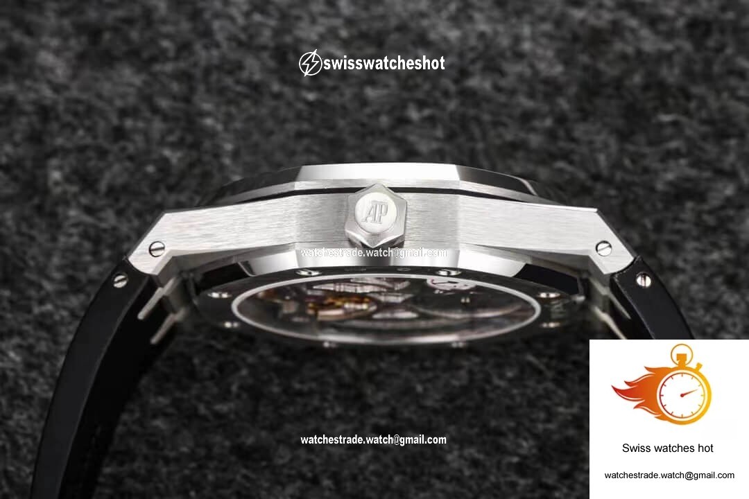 Audemars Piguet Royal Oak Tourbillon R8 Factory V3 Purple Dial Rubber Strap 6