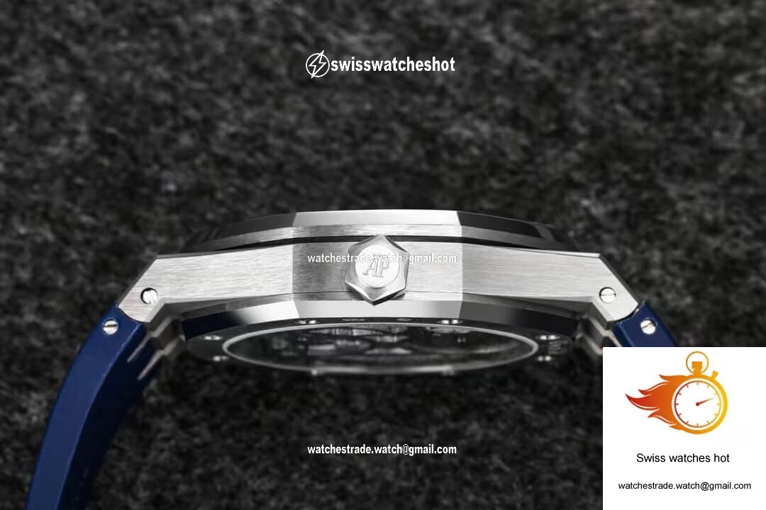 Audemars Piguet Royal Oak Tourbillon R8 Factory V3 Blue Rubber Strap 6