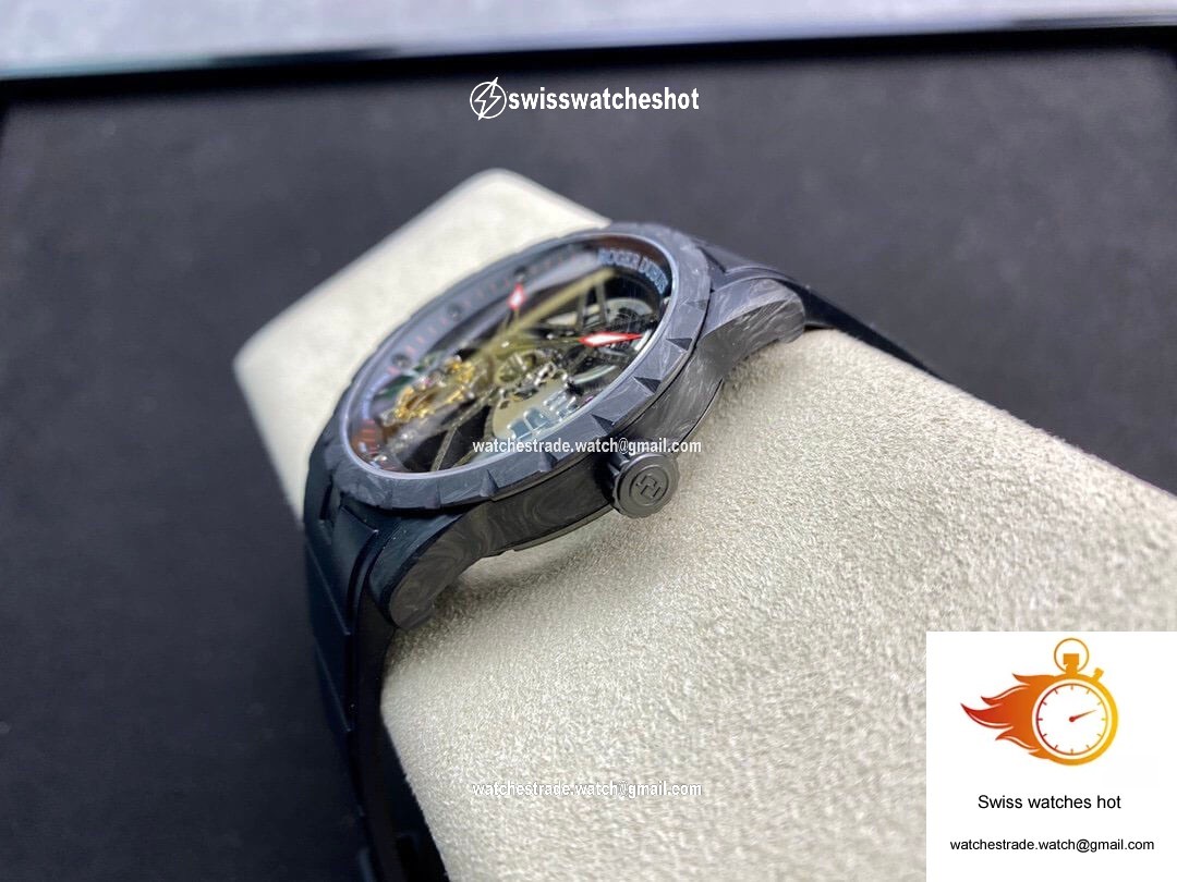 Roger Dubuis Excalibur DBEX0577 BBR Factory Tourbillon Carbon Fiber Case 6