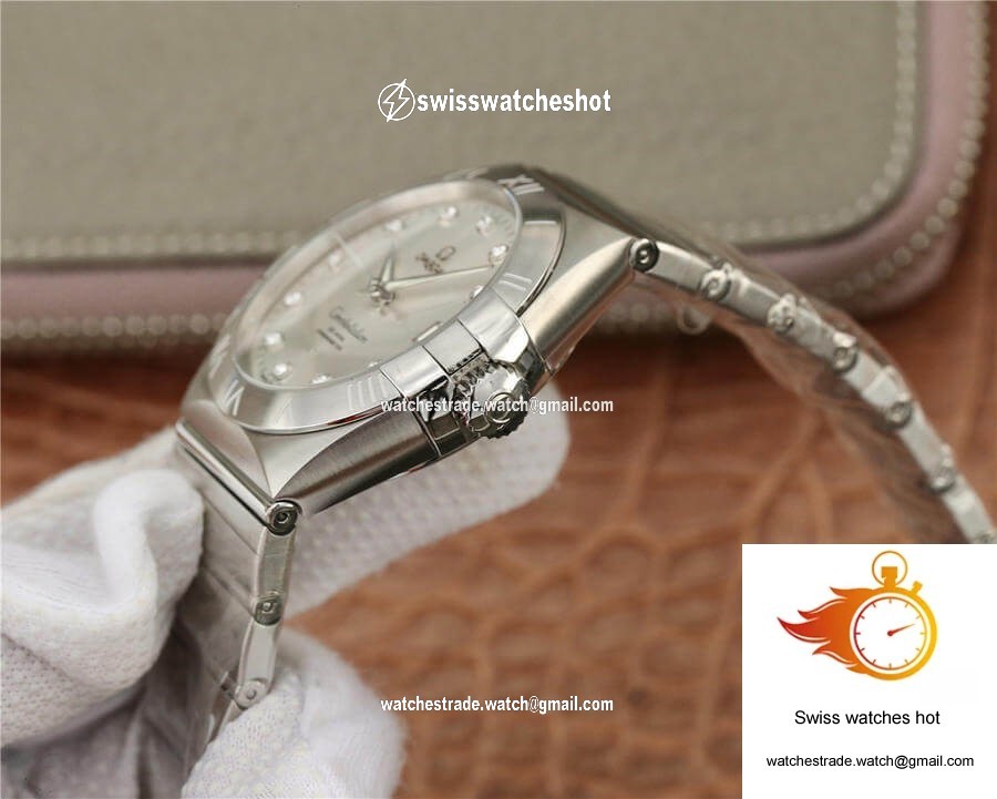 Omega Constellation 123.10.38.21.52.001 VS Factory Silver Dial 6