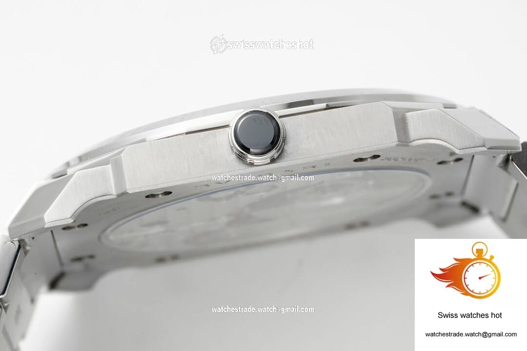Bvlgari Octo Finissimo 103431 BV Factory Stainless Steel Blue Dial 6