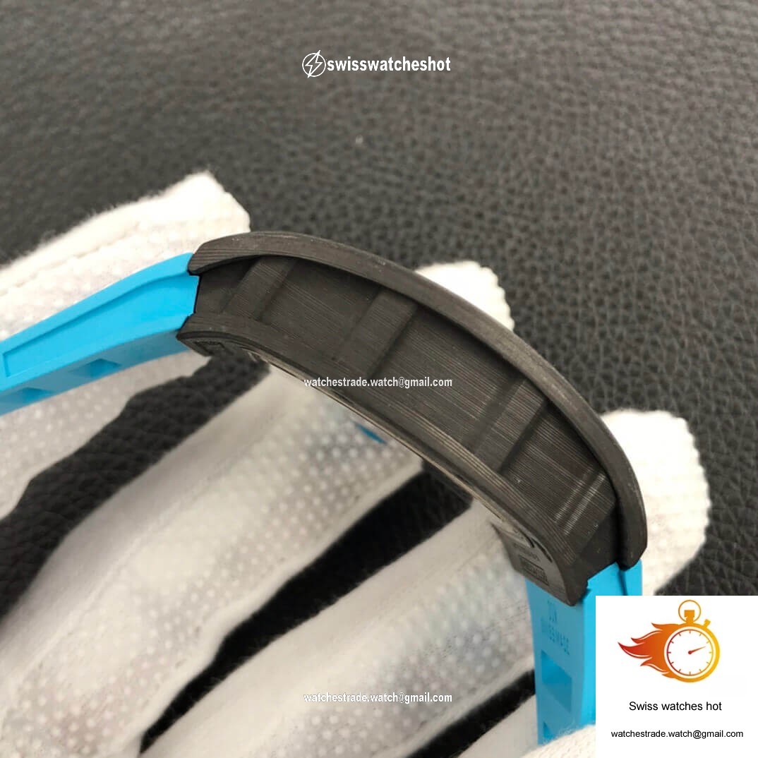 Richard Mille RM055 ZF Factory Blue Rubber Strap 6
