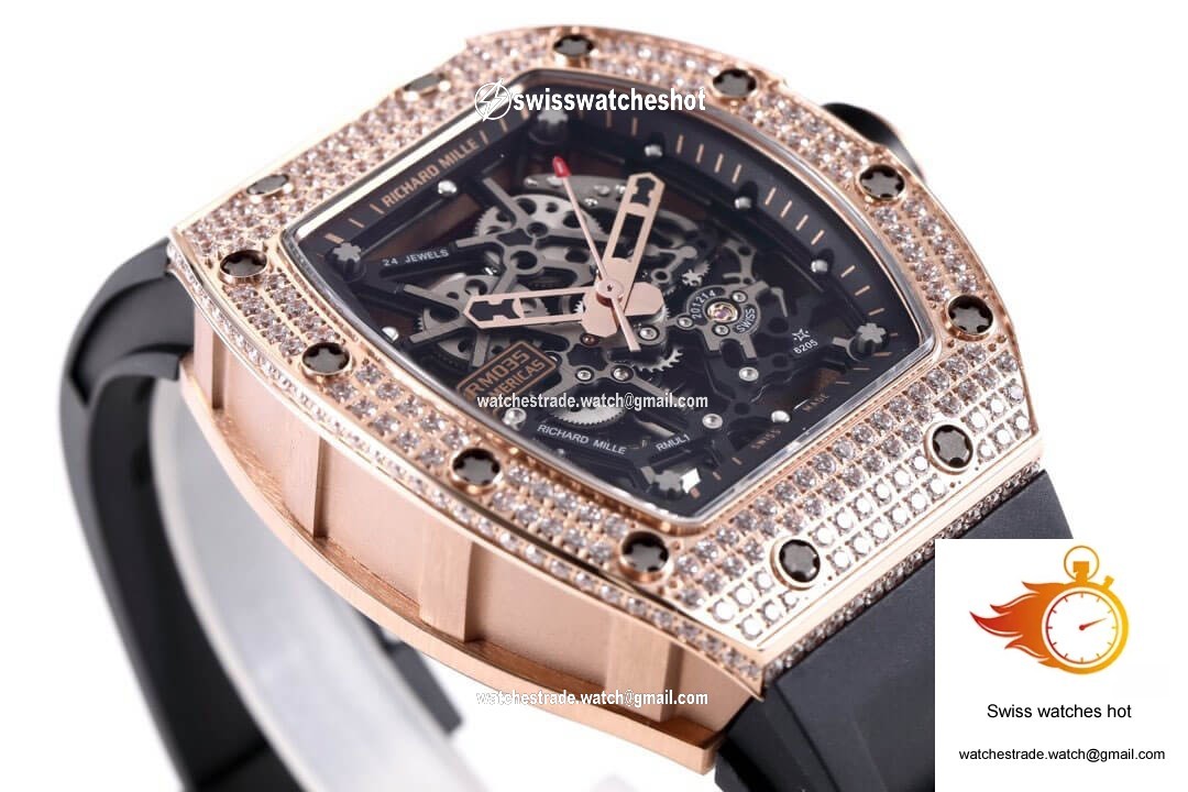 Richard Mille RM035 Americas KV Factory Diamond Skeleton Dial 6