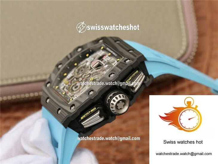 Richard Mille RM11-03 KV Factory Carbon Fiber Blue Strap 6