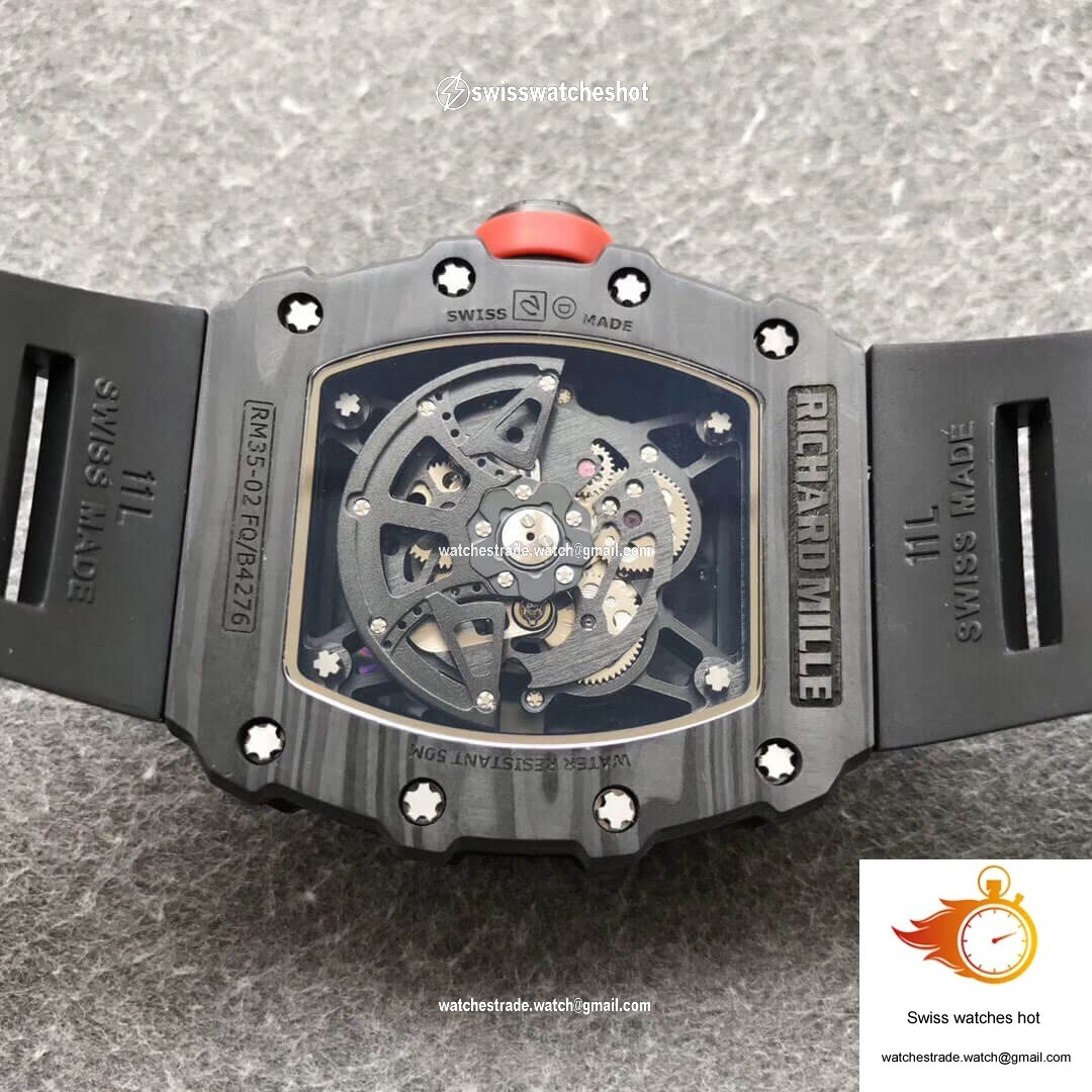 Richard Mille RM35-02 KV Factory V3 Carbon Fiber Black Strap 6