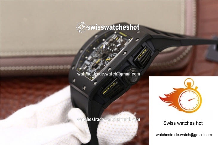 Richard Mille RM-011 KV Factory Carbon Fiber Black Strap 6