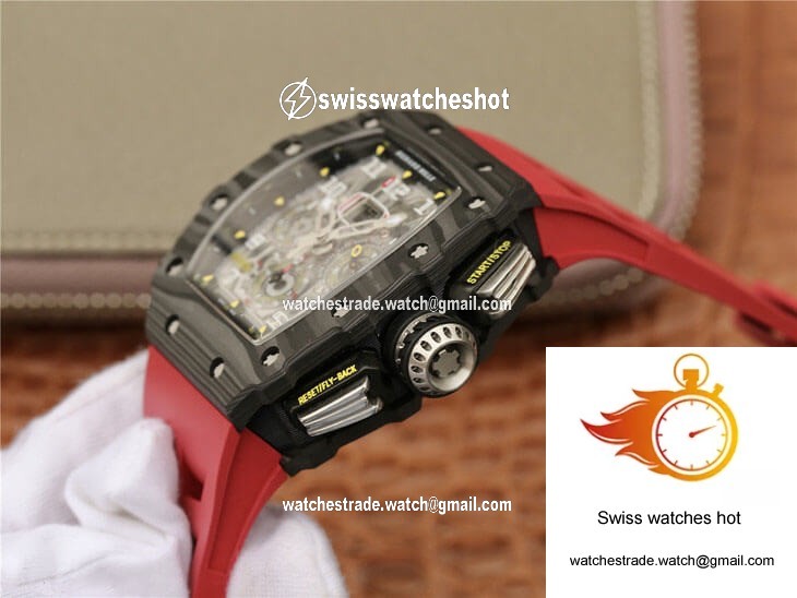 Richard Mille RM11-03 KV Factory Carbon Fiber Red Strap 6
