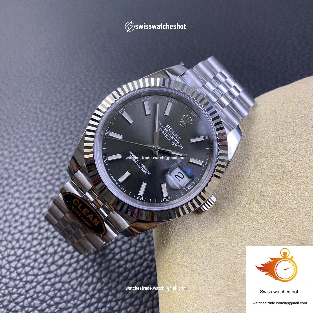 Rolex Datejust M126334-0014 Clean Factory Grey Dial 904L Stainless Steel 6