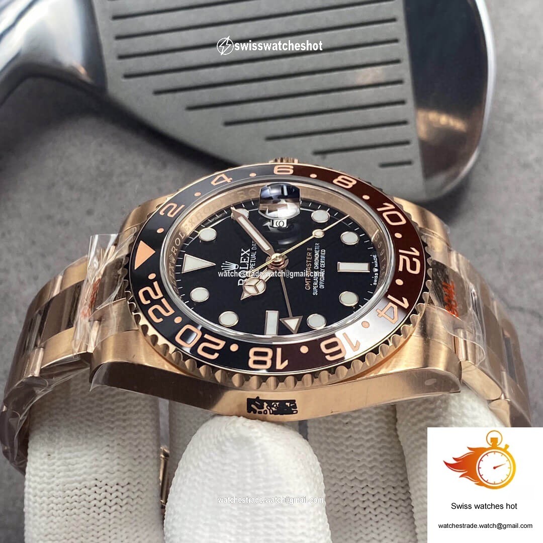 Rolex GMT Master II 126715CHNR-0001 GM Factory Rose Gold Black Dial 6