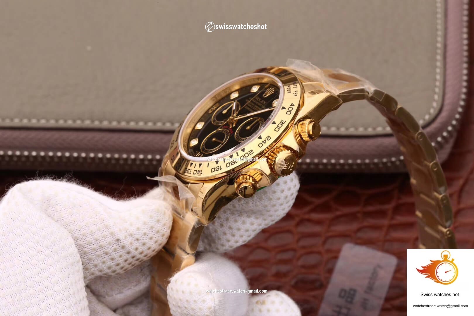Rolex Daytona Cosmograph M116508-0008 JH Factory Diamonds Black Dial 6
