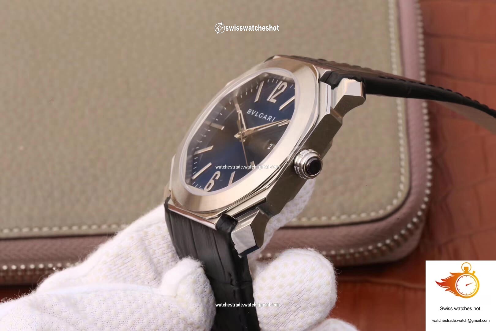 Bvlgari Octo 102429 BGO38C3SLD Dark Blue Dial 6