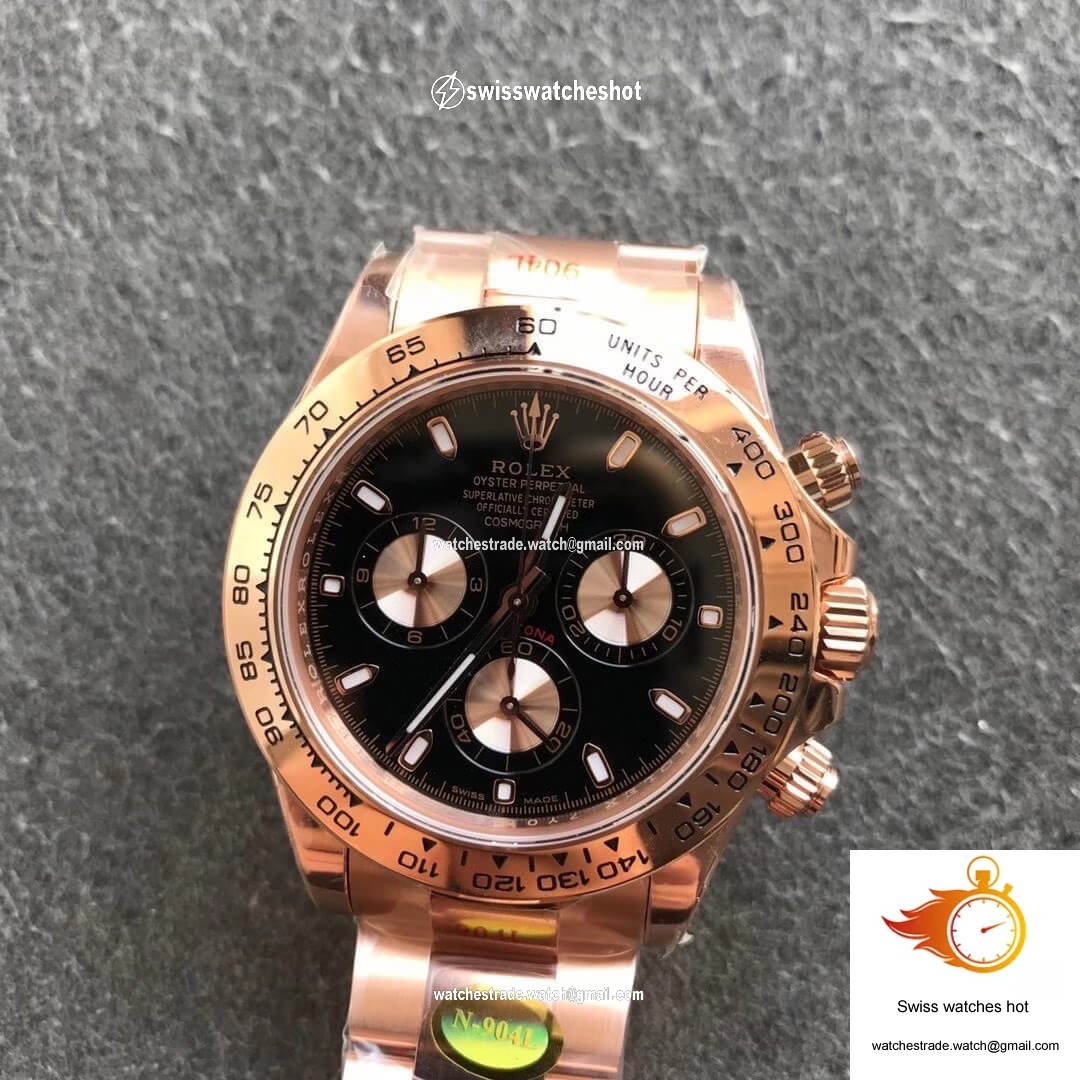 Rolex Daytona m116505-0008 Noob Factory Black Dial 6