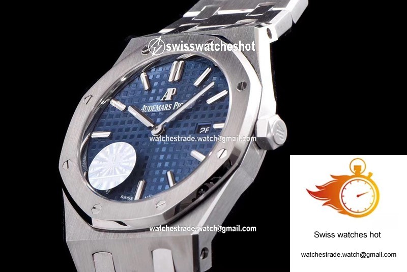Audemars Piguet Royal Oak Quartz 67650ST.OO.1261ST.01 JF Factory Blue Dial 6
