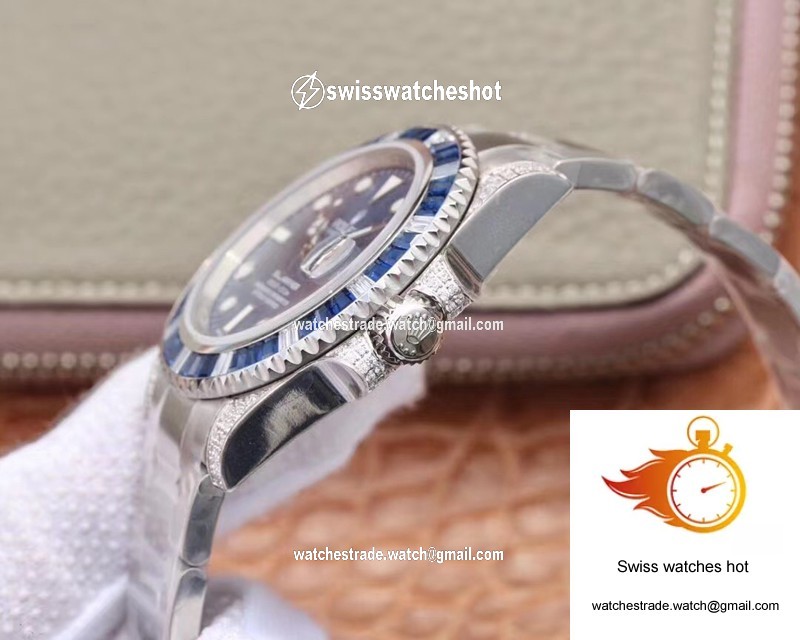 Rolex Submariner Date 116619LB Diamond Customized Edition GS Factory Blue Dial 6