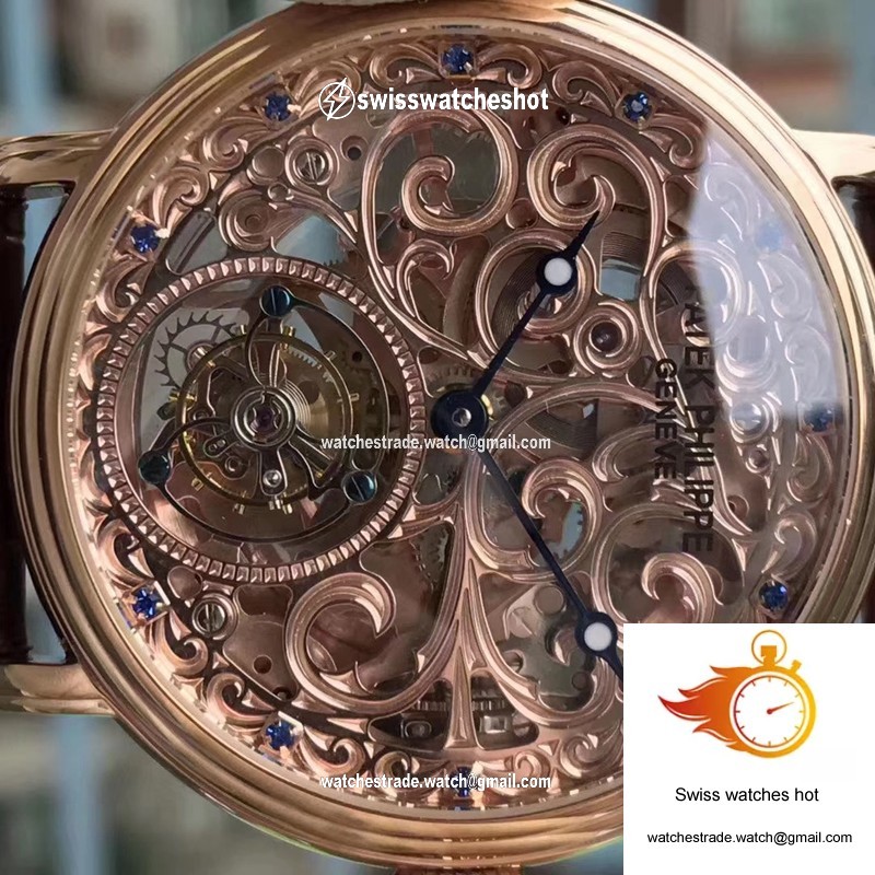 Patek Philippe Tourbillon Rose Gold Skeleton Dial 6