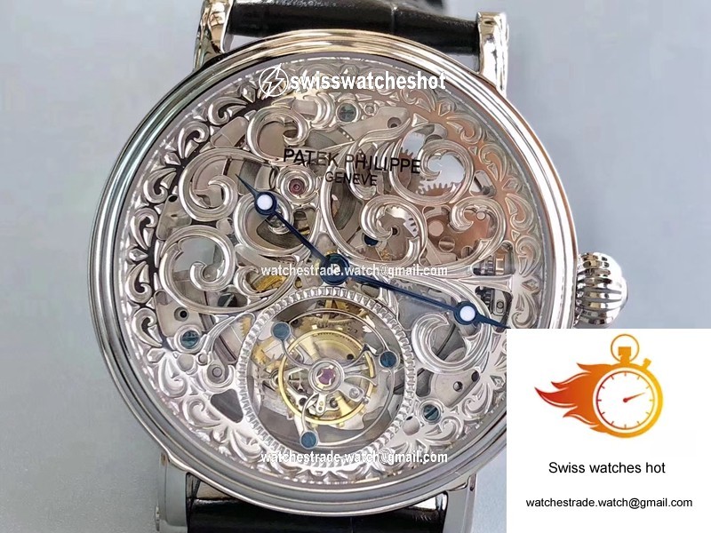 Patek Philippe Tourbillon 316L Stainless Steel Skeleton Dial 6