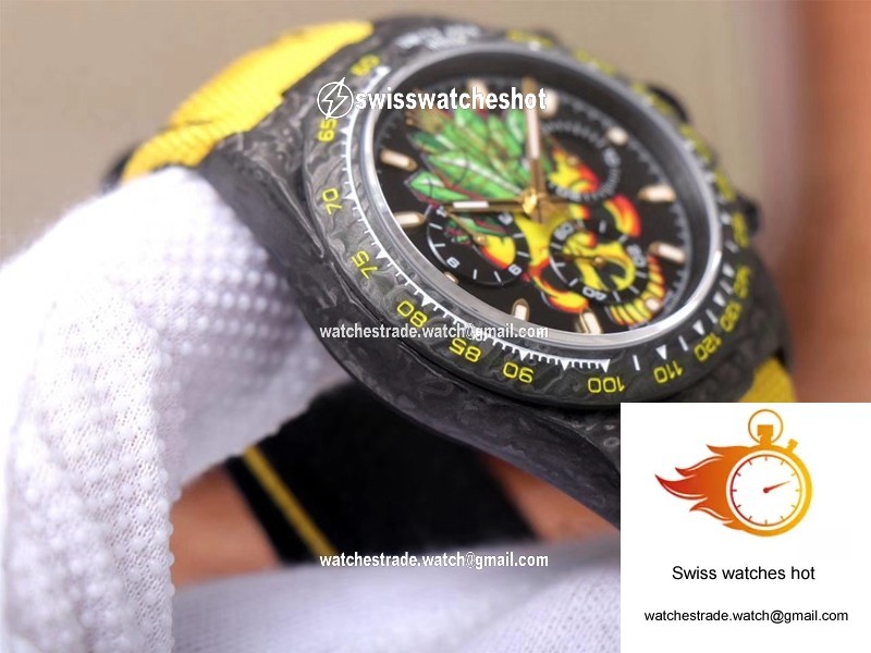 Rolex Daytona Cosmos Chronograph Carbon Fiber Edition Color Skull Dial 6