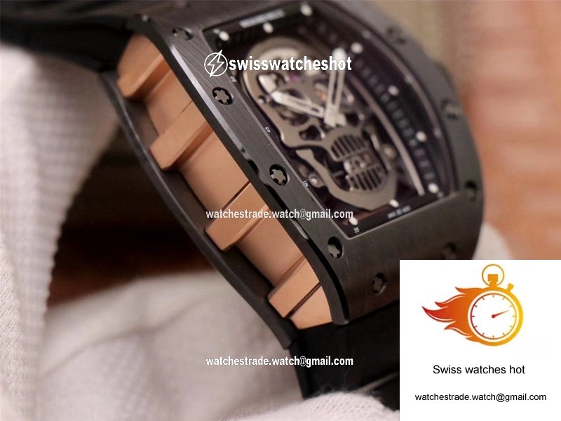 Richard Mille RM052-01 ZF Factory Black Ceramic Grey Skull Dial 6