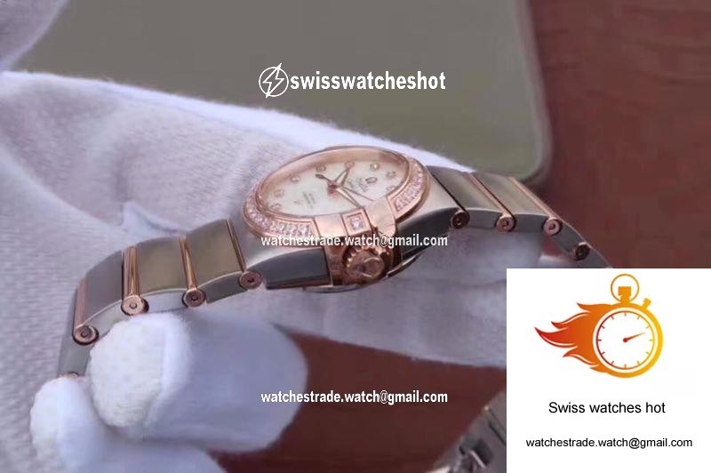 Omega Constellation Double Eagle Lady Pink Mother-Of-Pearl Dial 27MM 3S Factory 6