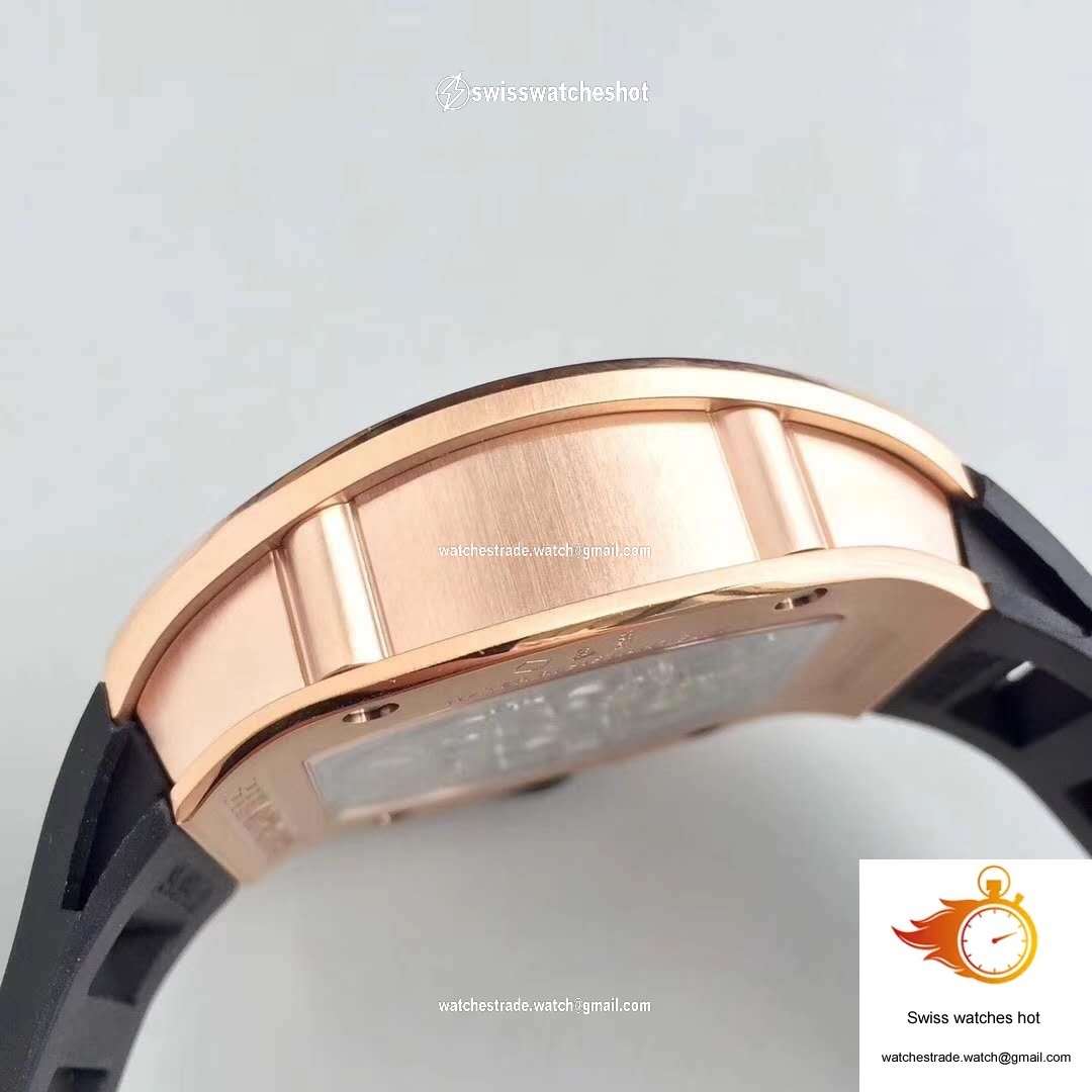 Richard Mille RM001 Rose Gold Tourbillon JB Factory Black Dial 6