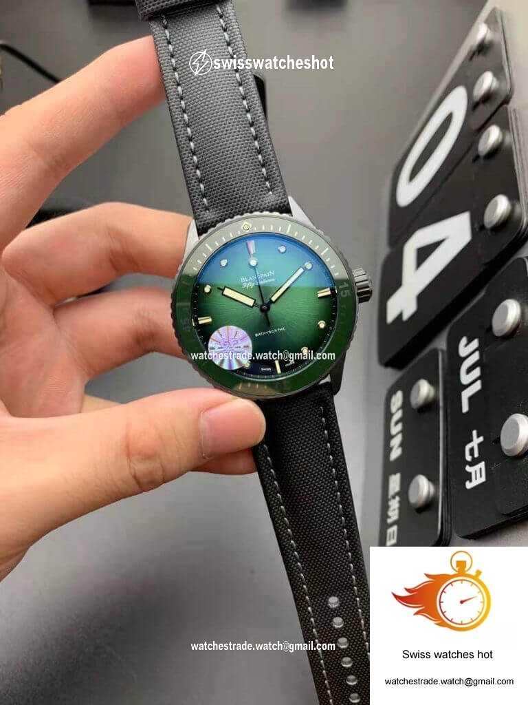 Blancpain Fifty Fathoms Bathyscaphe Mokkarran 5005 0153 NABA GF Factory Green Dial 6