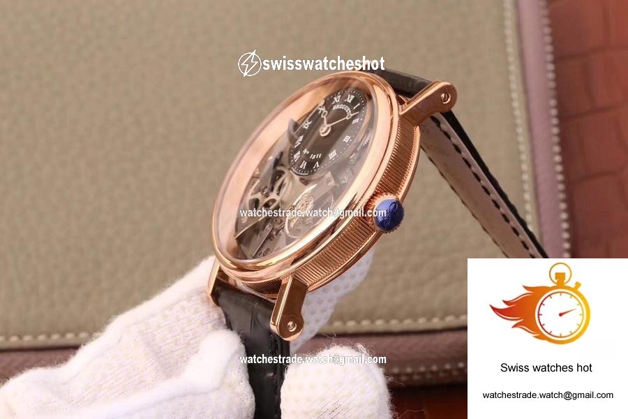 Breguet Tradition 7027 7027BR/R9/9V6 Rose Gold Grey Skeleton Dial 6