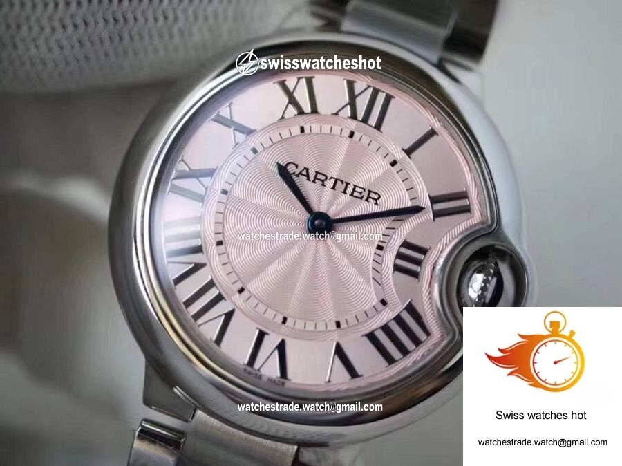 Ballon Bleu De Cartier Pink Dial 33mm V6 Factory 6