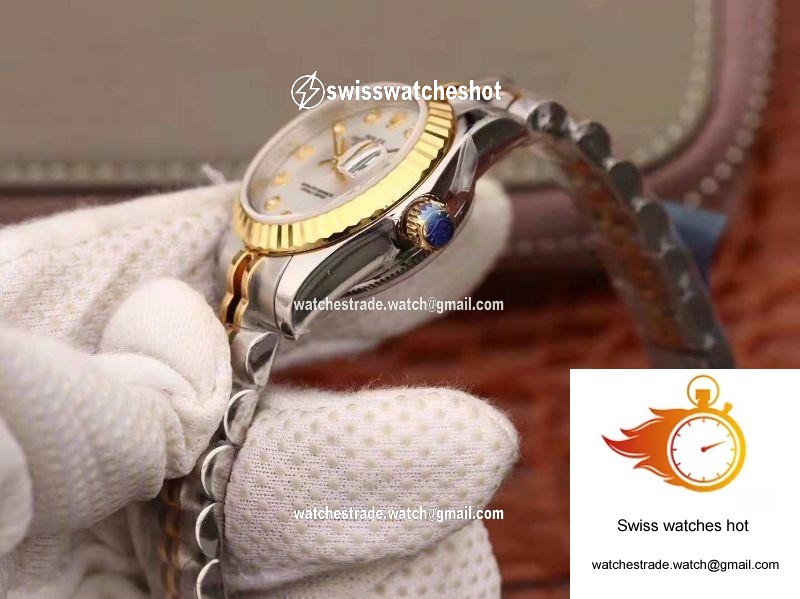 Rolex Lady Datejust 18K Gold 28MM Silver Dial 6