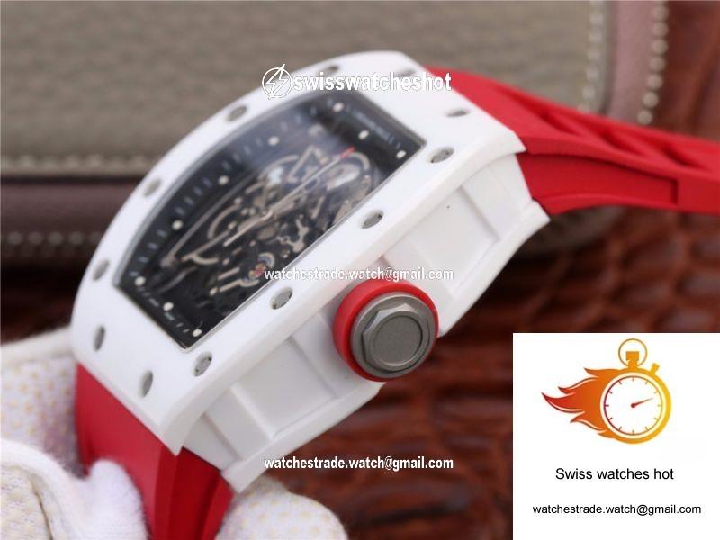 Richard Mille RM055 Red Strap KV Factory Skeleton Dial 6