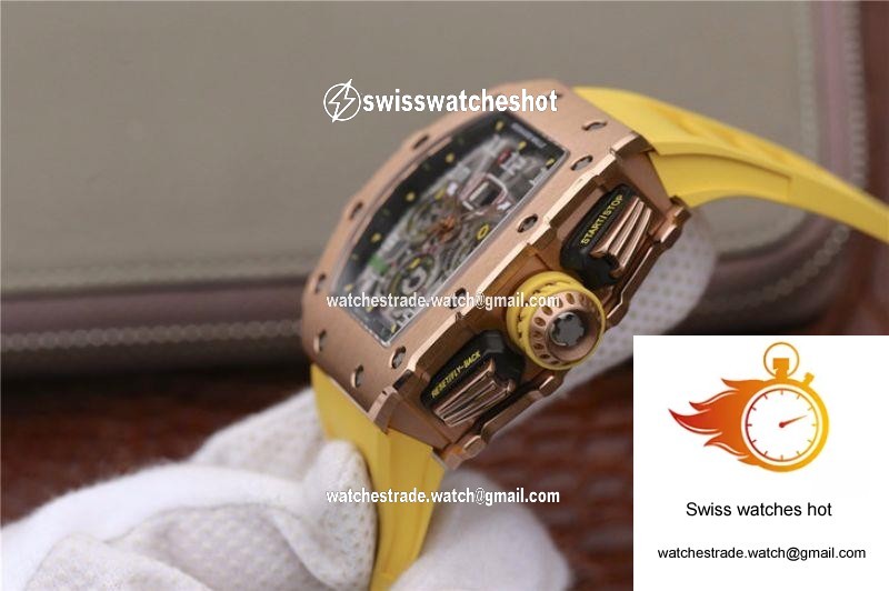 Richard Mille RM11-03 KV Factory Rose Gold Skeleton Dial 6
