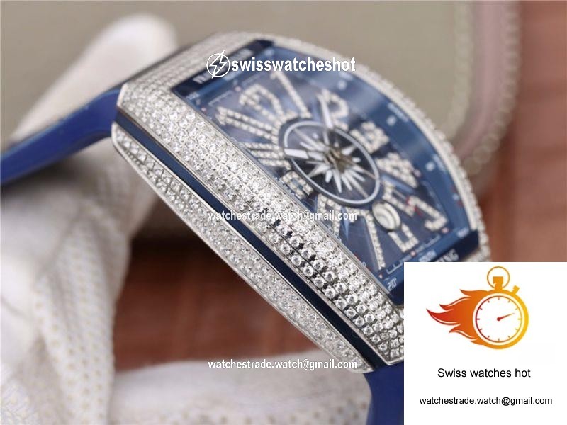 Franck Muller Vanguard V45.SC.DT.AC.BL Blue Dial 6